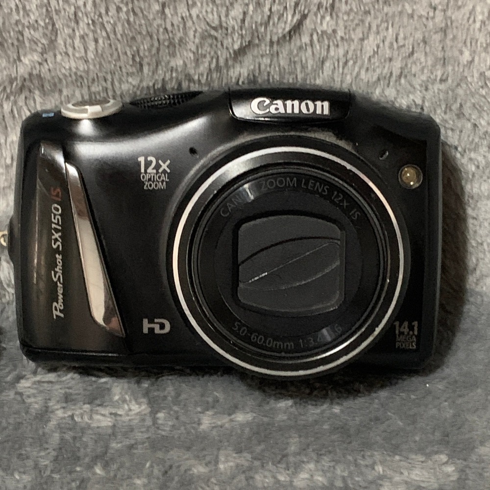 Canon PowerShot SX150 IS 14.1MP Digital Camera 12x Optical Zoom HD Black PC1677